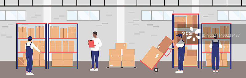 工厂仓库货物管理图片素材