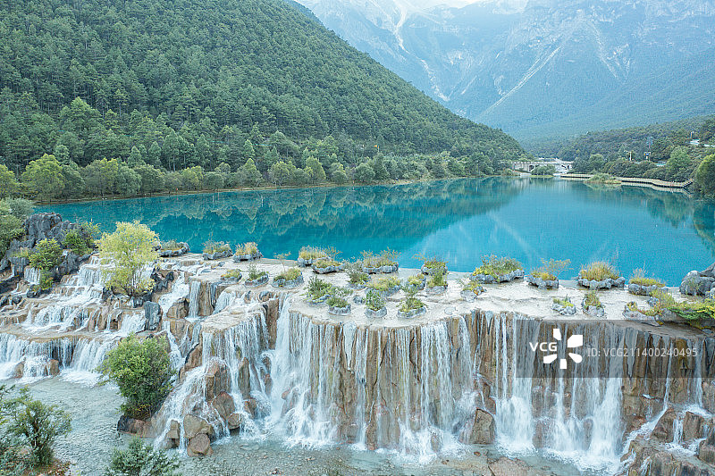 玉龙雪山蓝月谷图片素材
