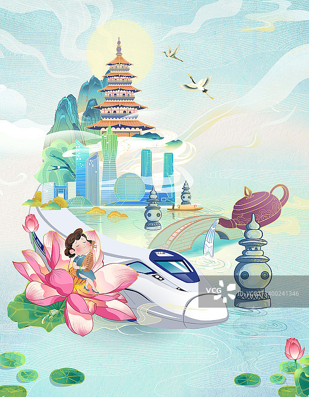 国风城市——杭州图片素材