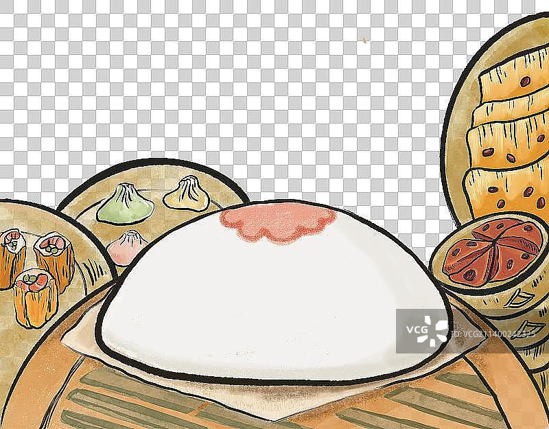 传统点心-蒸蒸日上图片素材