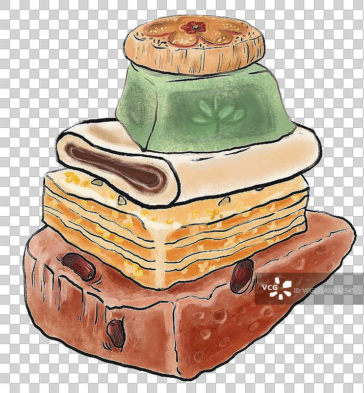 传统点心-步步糕升图片素材