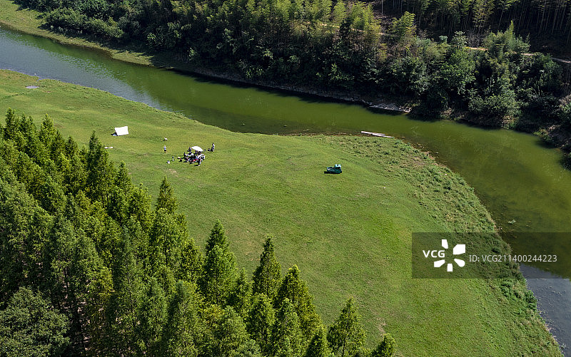 浙江省湖州市安吉赋石水库小杭坑图片素材