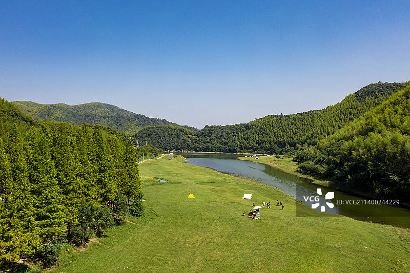 浙江省湖州市安吉赋石水库小杭坑图片素材