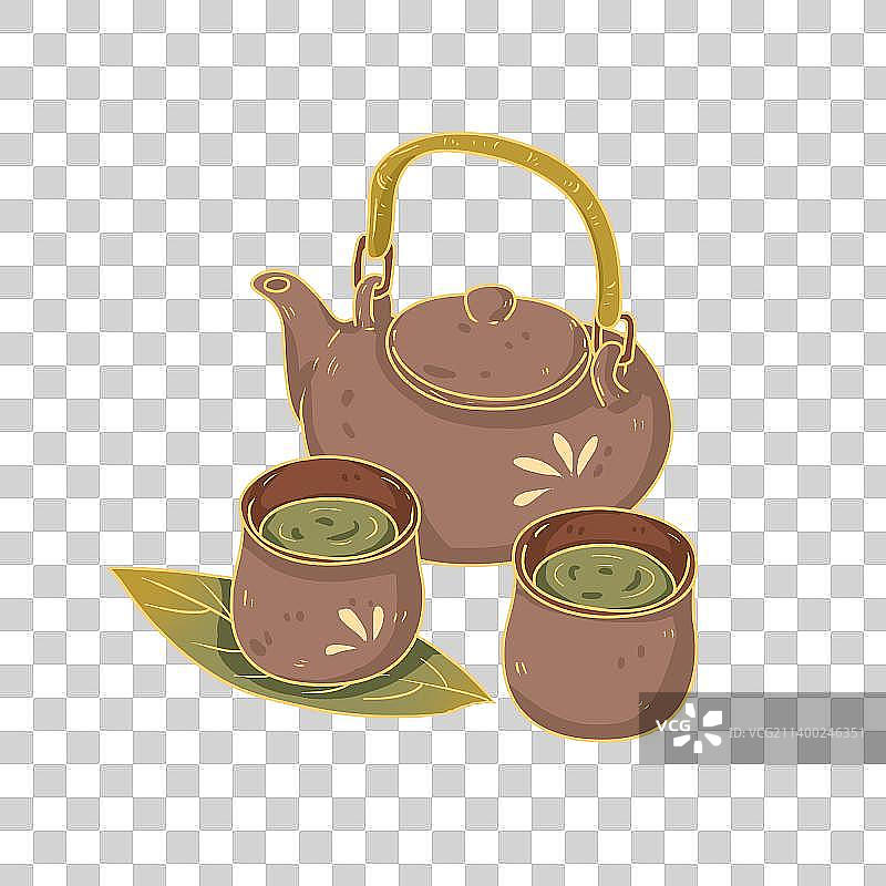 国潮风茶文化茶具素材图片素材