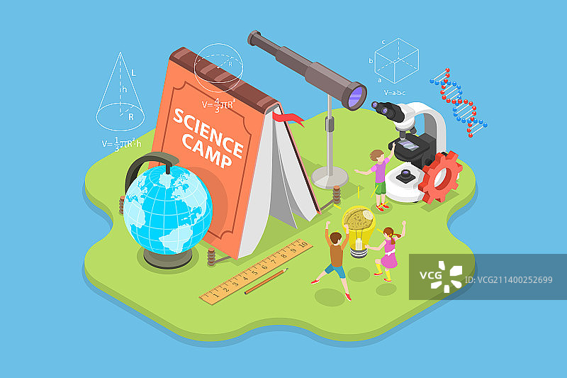 三维等距平面概念图片素材