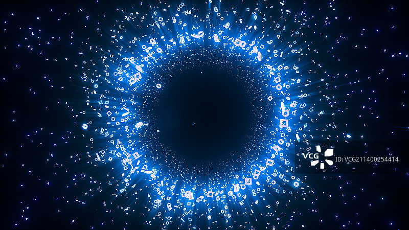 三维渲染的圆形科技背景图片素材