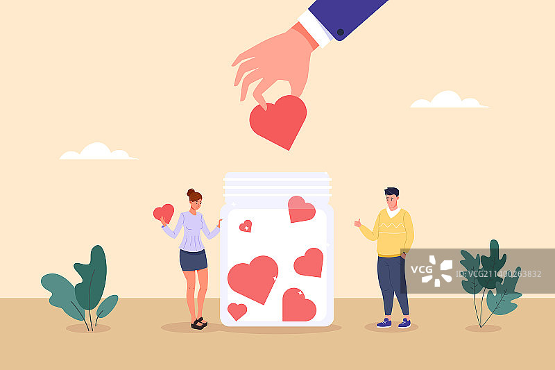 捐款箱：人们献爱心图片素材