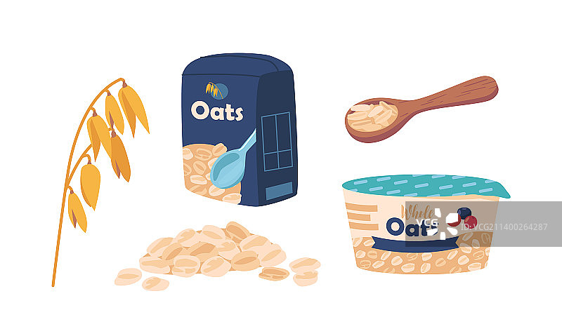 燕麦早餐：酸奶和格兰诺拉图片素材