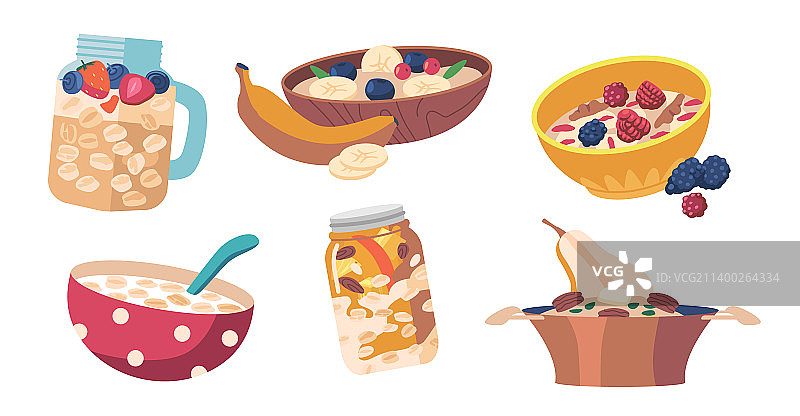 燕麦片健康早餐碗图片素材