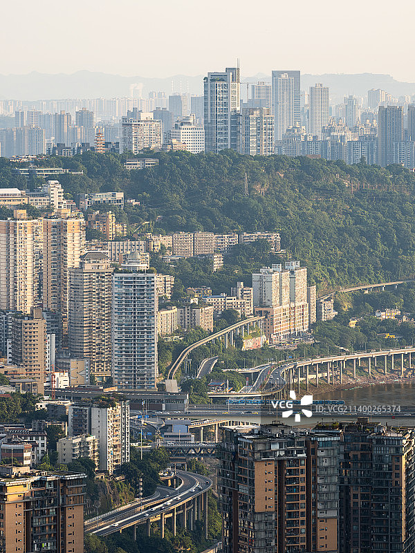 重庆市渝中区牛角沱立交桥轻轨站图片素材