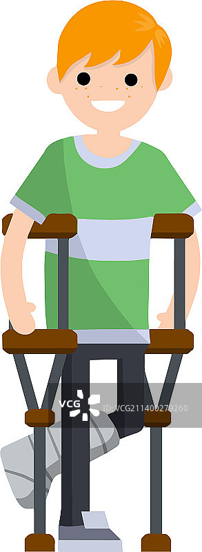 拄着拐杖的断腿男人图片素材