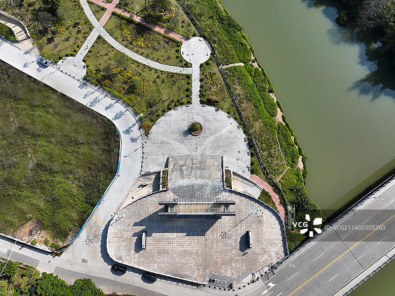 惠州市惠阳区永湖镇文化体育公园航拍图片素材