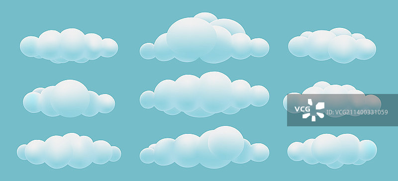 阴天3D云朵图片素材