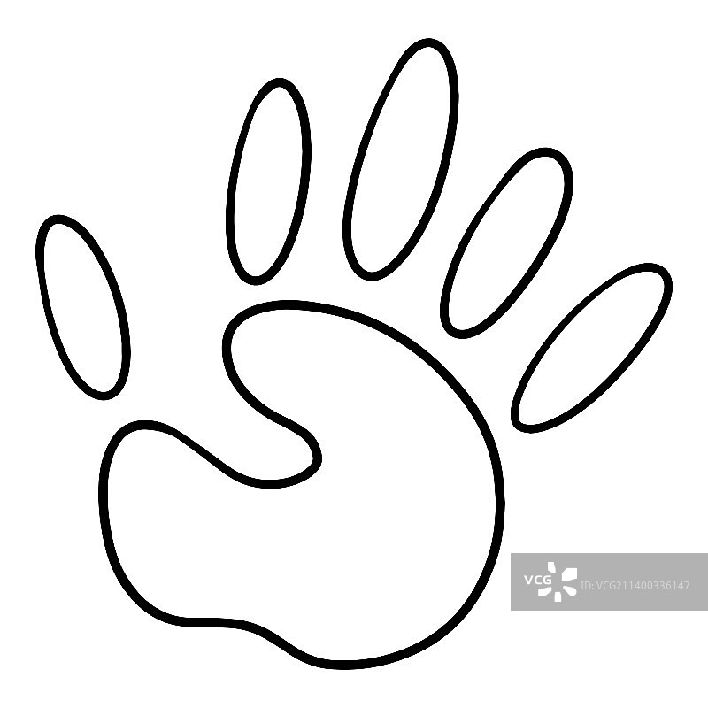 单色照片：卡通手印图片素材