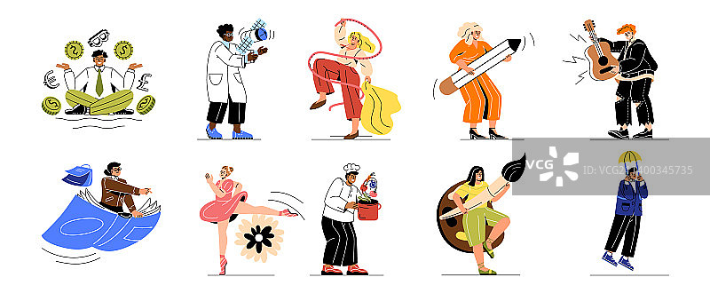 创意人物及其活动合集图片素材