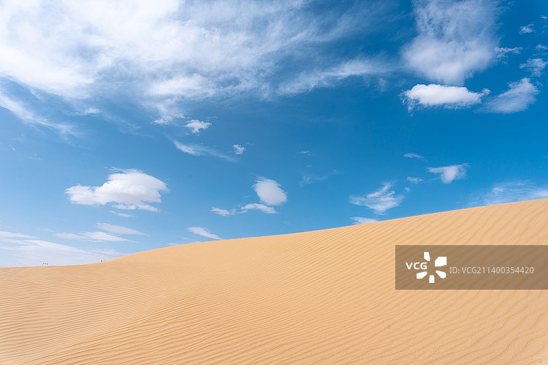蓝天白云下的沙漠图片素材