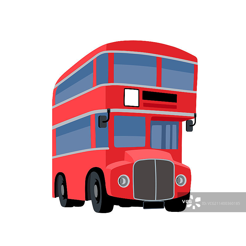 红色英式双层巴士，伦敦标志图片素材