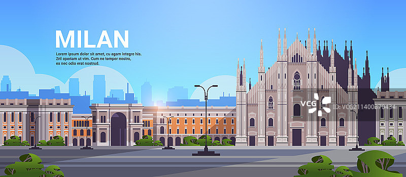 美丽的米兰城市商务旅行旅游图片素材