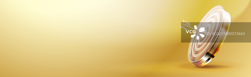 带有文案的商务目标金色banner图片素材