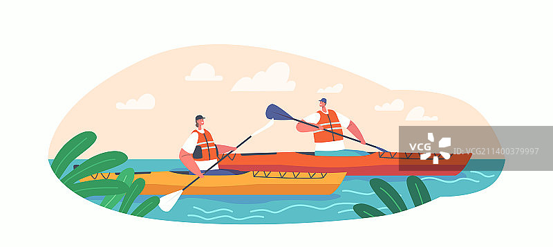 赛艇皮划艇运动团队图片素材