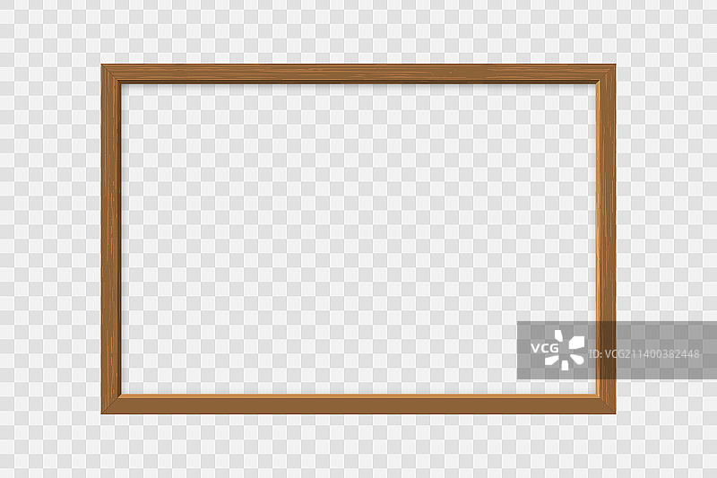 3D逼真木制相框模型图片素材