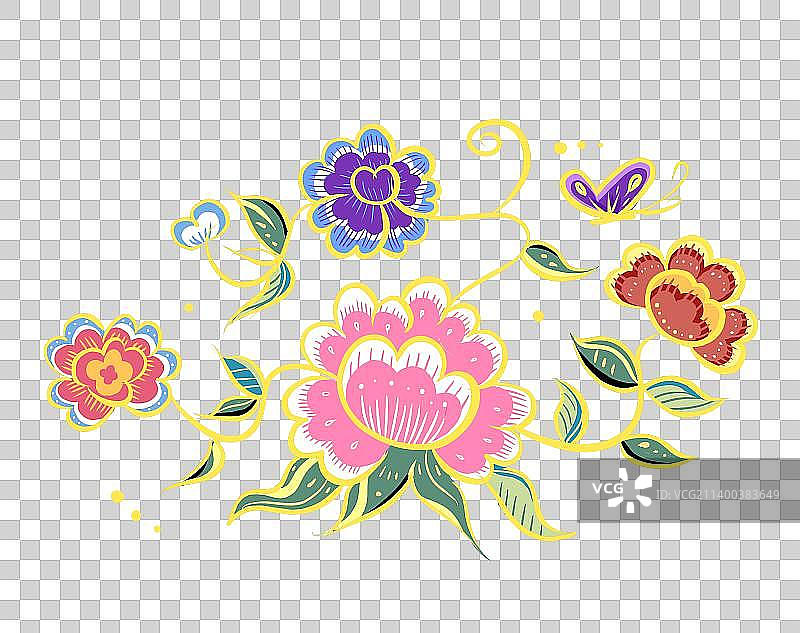 中国纹样植物元素图片素材