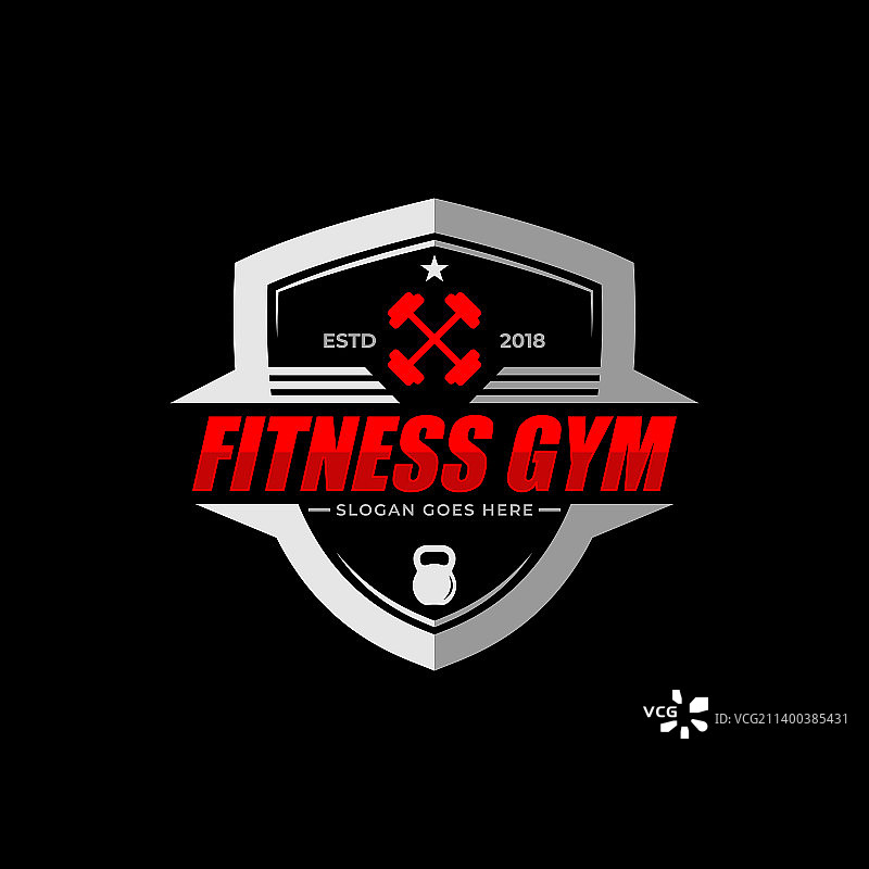 健身房训练标志设计图片素材