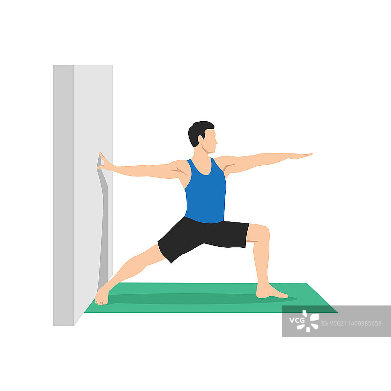 战士二式瑜伽男人图片素材