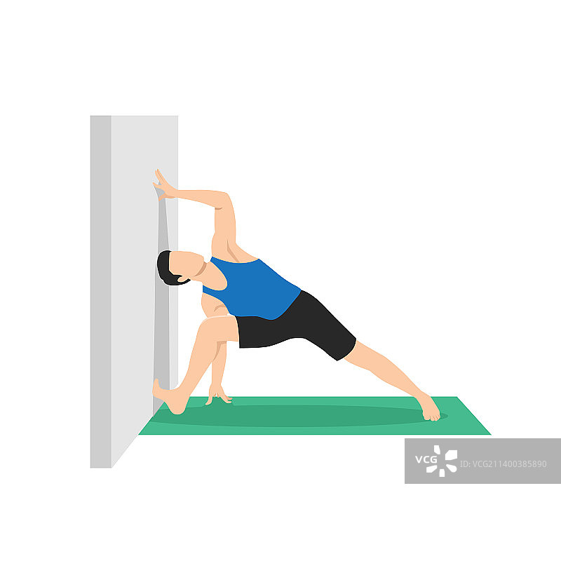 扭转侧角式瑜伽图片素材