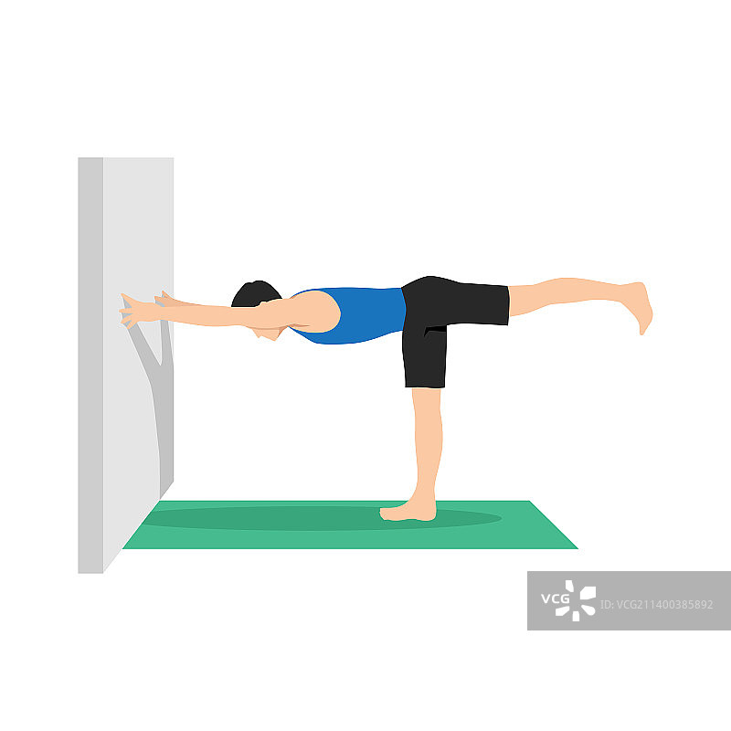 做战士三式瑜伽的女人图片素材