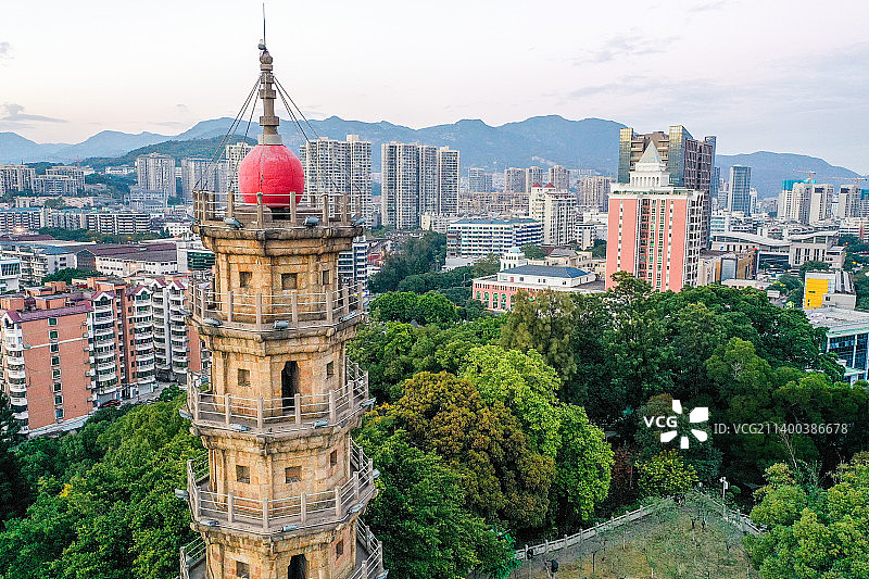 航拍福建福州罗星塔公园 福州马尾船政文化旅游景区图片素材