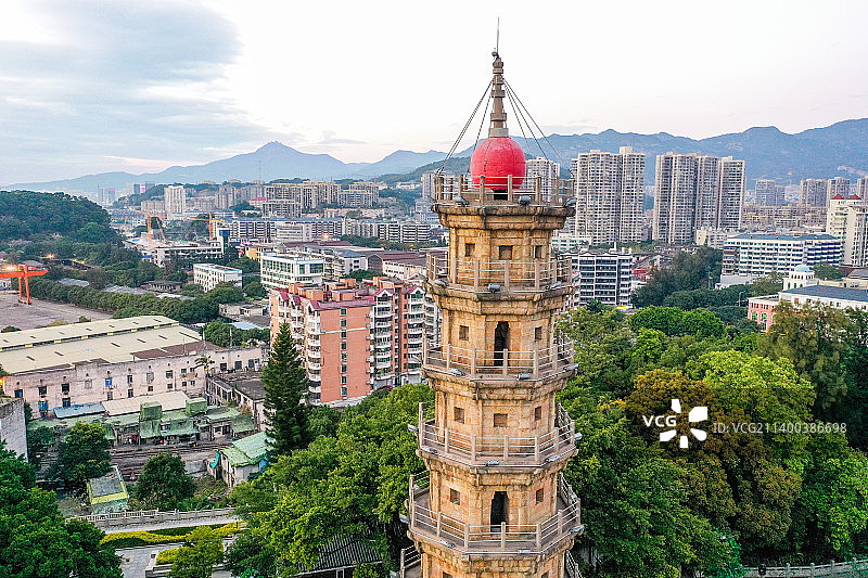 航拍福建福州罗星塔公园 福州马尾船政文化旅游景区图片素材