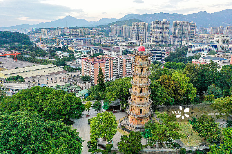 航拍福建福州罗星塔公园 福州马尾船政文化旅游景区图片素材