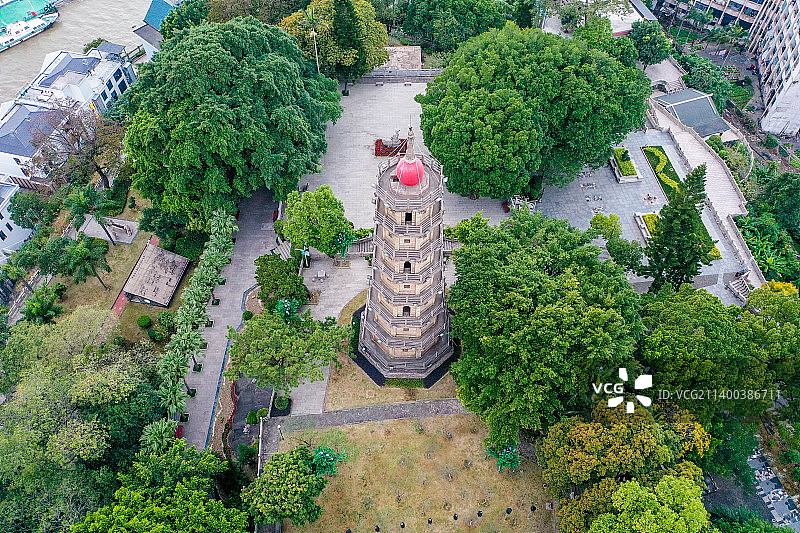 航拍福建福州罗星塔公园 福州马尾船政文化旅游景区图片素材