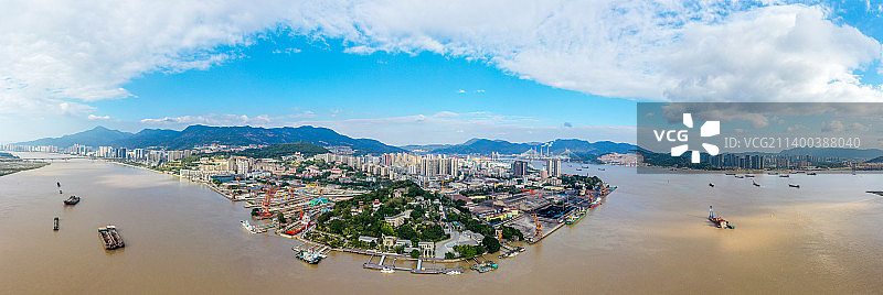 航拍福建福州马尾船政文化旅游景区 马限山公园 福州马江海战纪念馆 中国船政文化博物馆图片素材