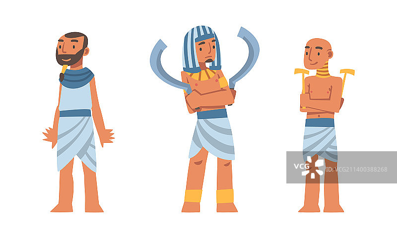 穿着传统服饰的古埃及男人图片素材