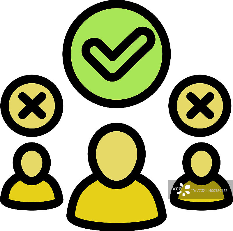 批准的候选人图标轮廓搜索图片素材