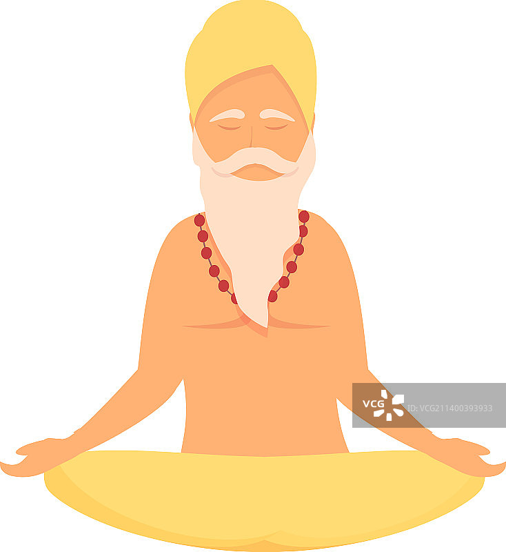 瑜伽修行者图标卡通图片素材