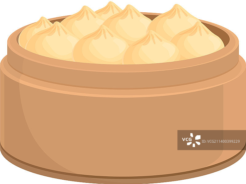 卡通亚洲包子篮图标图片素材