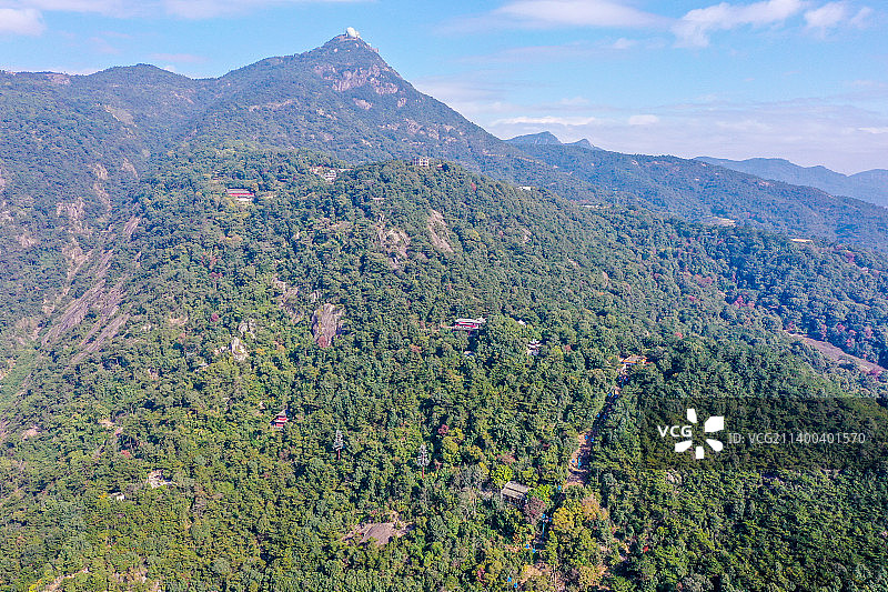 航拍福建福州鼓山风景名胜区 鼓岭旅游度假区图片素材