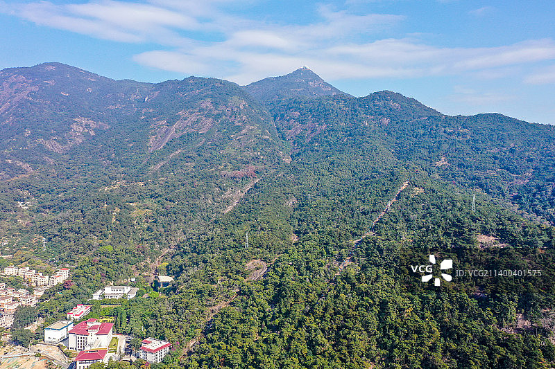 航拍福建福州鼓山风景名胜区 鼓岭旅游度假区图片素材