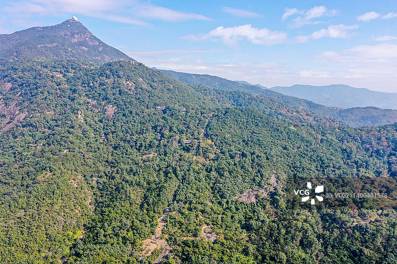 航拍福建福州鼓山风景名胜区 鼓岭旅游度假区图片素材