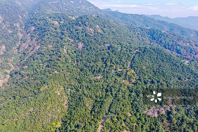 航拍福建福州鼓山风景名胜区 鼓岭旅游度假区图片素材