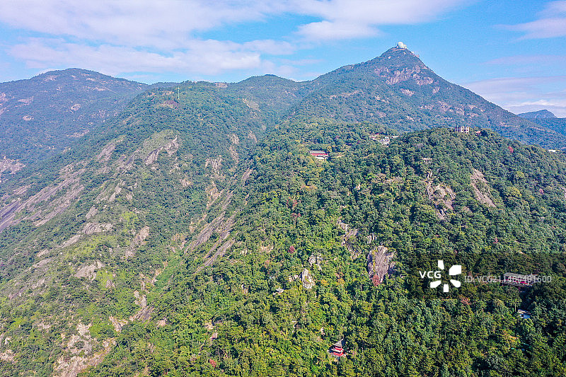 航拍福建福州鼓山风景名胜区 鼓岭旅游度假区图片素材