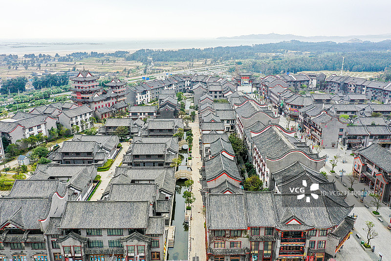 航拍福建福州平潭海坛古城旅游景区图片素材