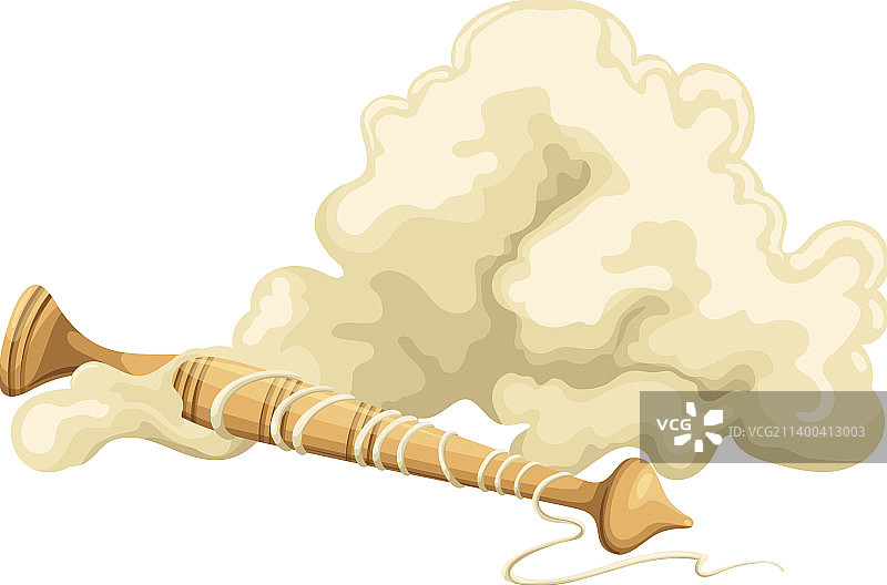 干净的羊毛与木制纺锤图片素材