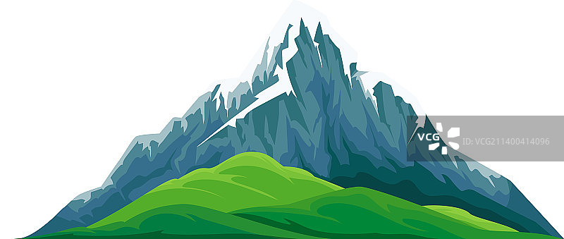 雪山山峰与山谷图片素材