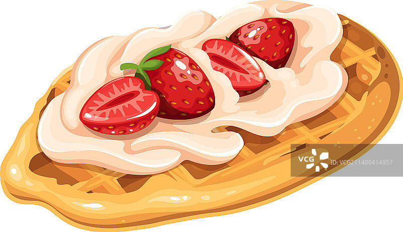 可颂华夫饼韩国糕点图片素材