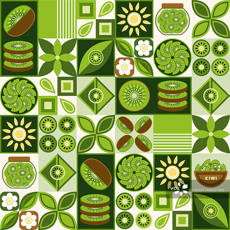 猕猴桃几何形状图案图片素材