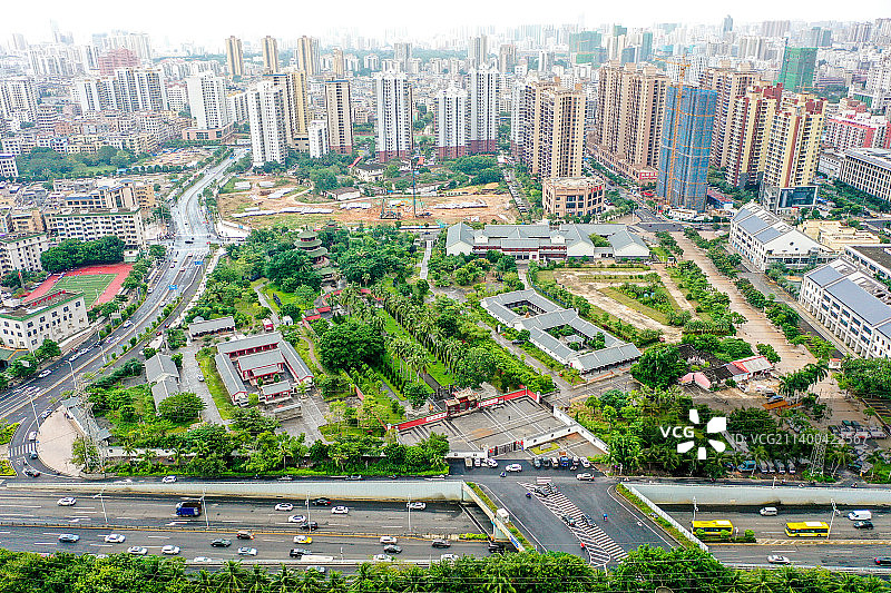 航拍海南海口海瑞墓园（海瑞纪念馆）图片素材